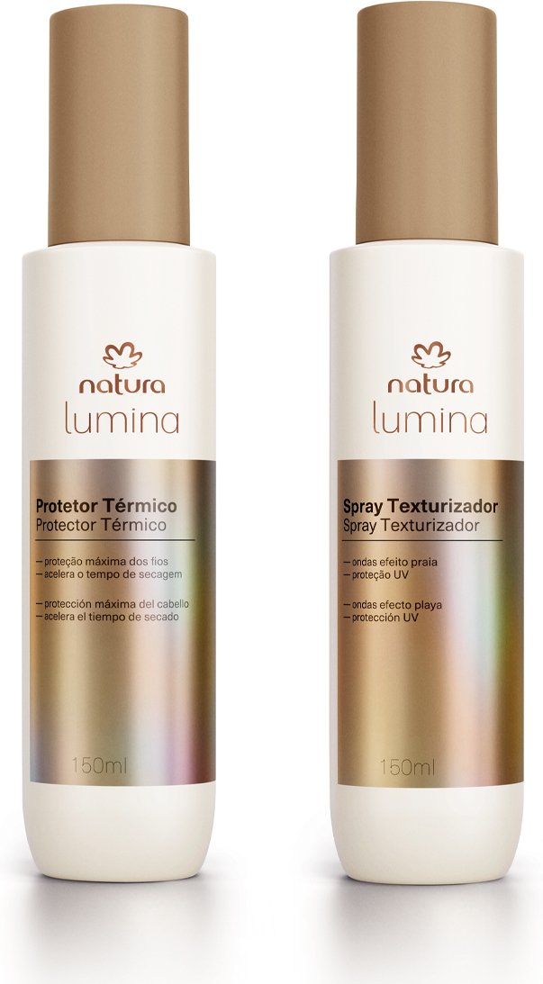 Imagem principal Kit Spray Texturizador e Protetor Térmico para Finalização Lumina (2 produtos) Natura BR Natura BR