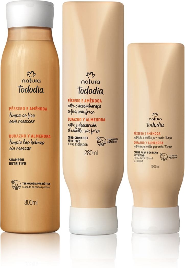 Imagem principal Kit Nutritivo Tododia Pêssego e Amêndoa (3 produtos) Natura BR Natura BR