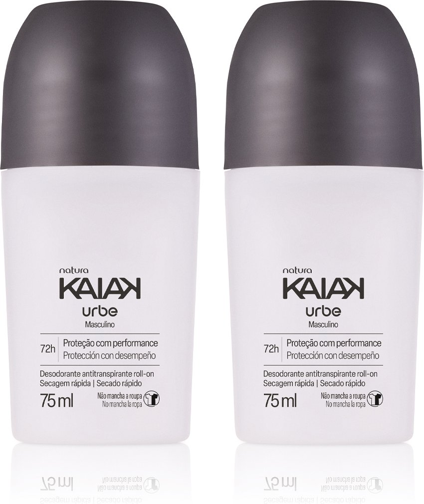 Imagem principal Kit Desodorante Antitranspirante Roll-on Kaiak Urbe Masculino (2 unidades) Natura BR Natura BR