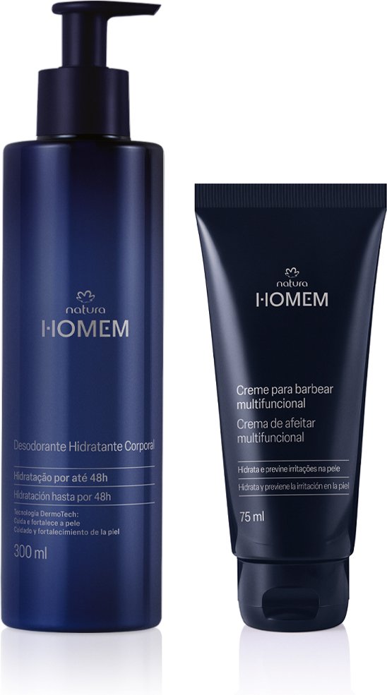Imagem principal Kit Creme para Barbear e Hidratante Corporal Natura Homem (2 produtos) Natura BR Natura BR