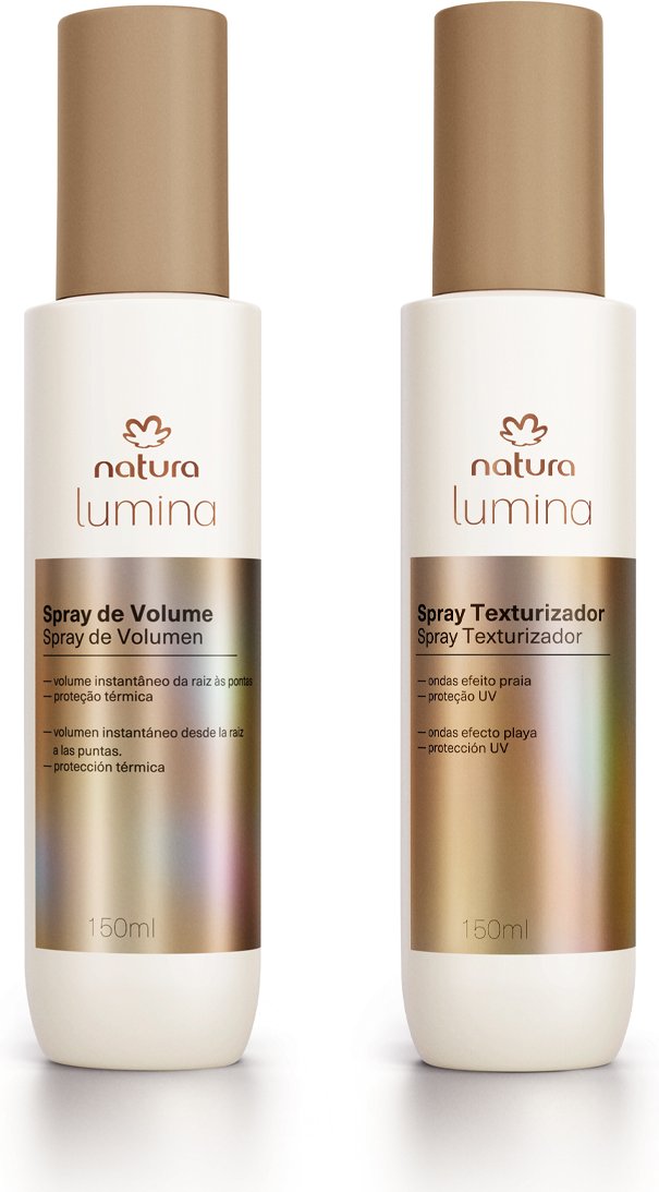 Imagem principal Kit Spray de Volume e Spray Texturizador para Finalização Lumina (2 produtos) Natura BR Natura BR