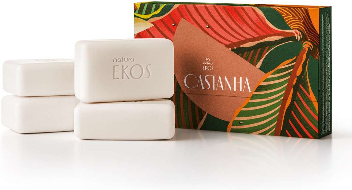 Sabonete em Barra Puro Vegetal Cremoso Ekos Castanha