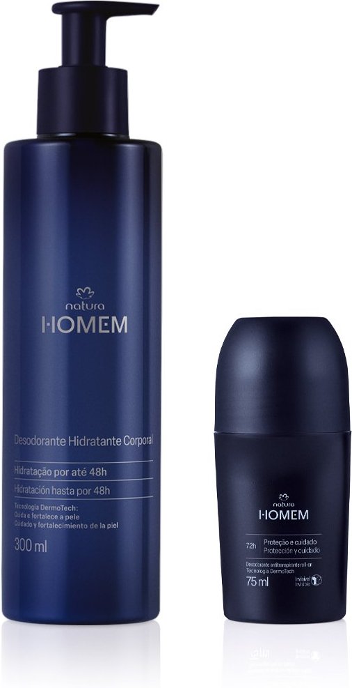 Imagem principal Kit Desodorante Roll-on e Hidratante Corporal Natura Homem (2 produtos) Natura BR Natura BR
