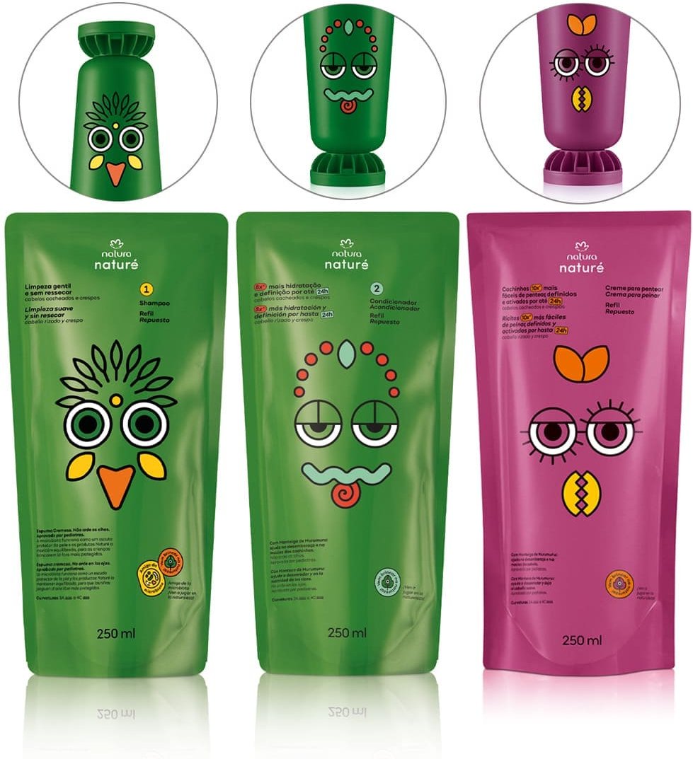 Imagem principal Kit Naturé Refis Cabelos Cacheados e Crespos (3 produtos) Natura BR Natura BR