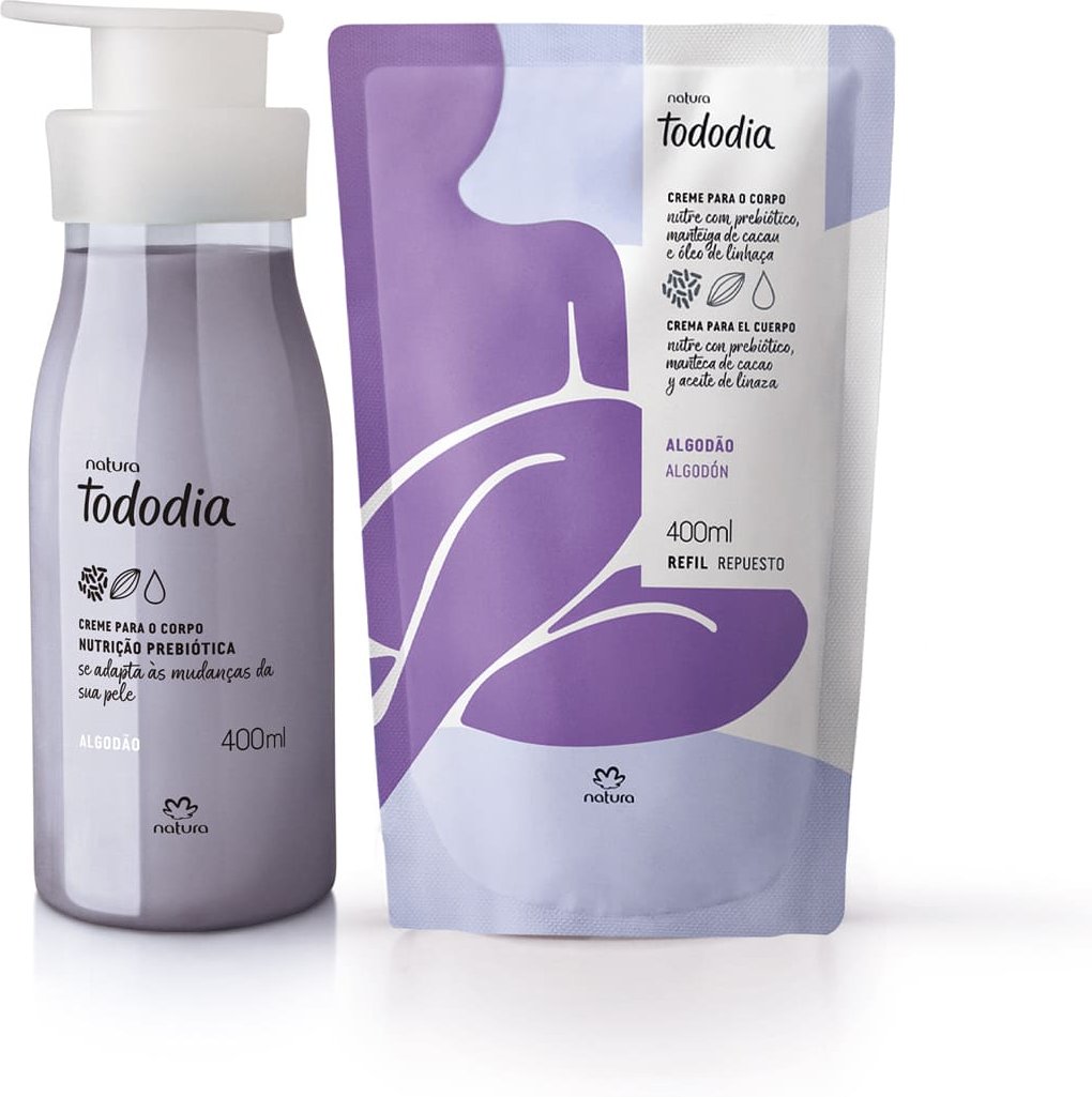 Imagem principal Kit Creme Desodorante Nutritivo para o Corpo Tododia Algodão com Refil Natura BR Natura BR