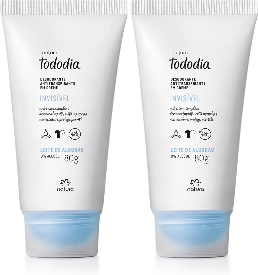 Imagem principal Kit Desodorante Antitranspirante em Creme Tododia Leite de Algodão (2 unidades) Natura BR Natura BR