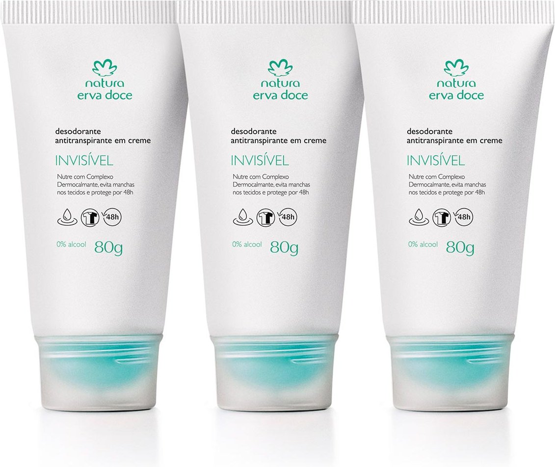 Imagem principal Combo Desodorante Antitranspirante em Creme Erva Doce Natura BR Natura BR