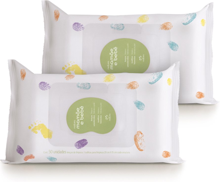 Imagem principal Kit Lenços Umedecidos com Fragrância Mamãe e Bebê (2 unidades) Natura BR Natura BR