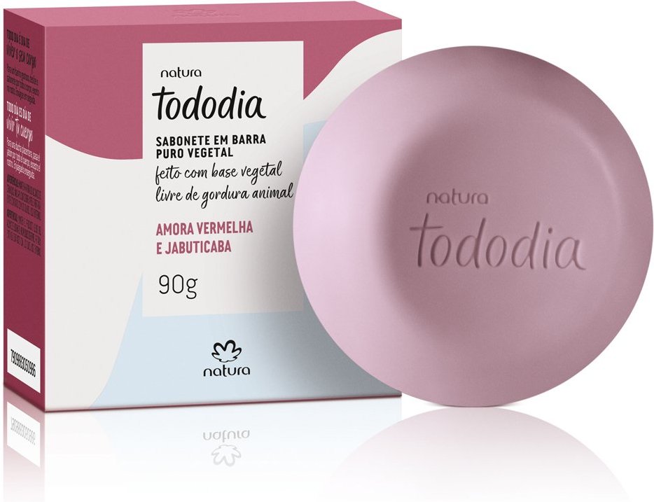 Sabonete em Barra Puro Vegetal Tododia Amora Vermelha e Jabuticaba