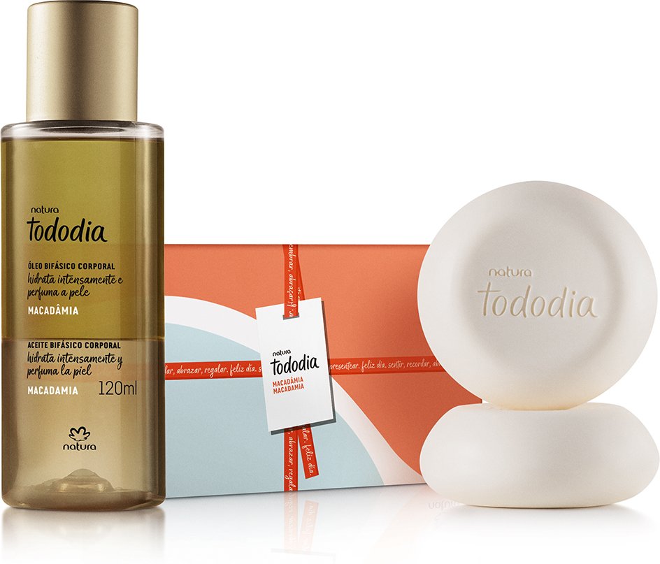 Imagem principal Kit Sabonetes em Barra e Óleo Bifásico Desodorante Hidratante Corporal Tododia Macadâmia Natura BR Natura BR