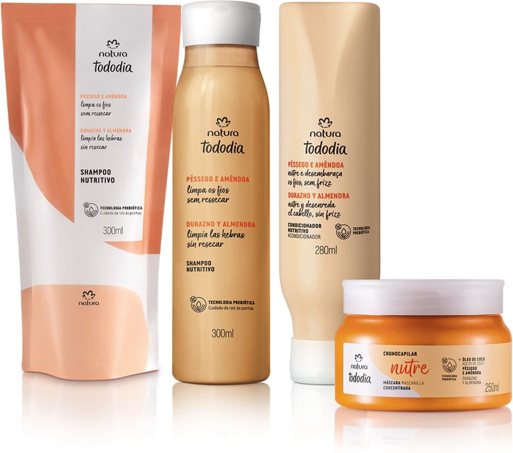 Imagem principal Kit Nutritivo Tododia Pêssego e Amêndoa (4 produtos) Natura BR Natura BR