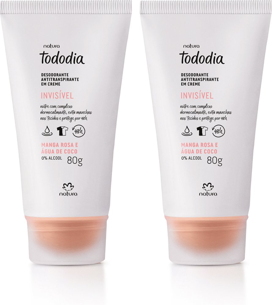 Imagem principal Kit Desodorante Antitranspirante em Creme Tododia Manga Rosa e Água de Coco (2 unidades) Natura BR Natura BR
