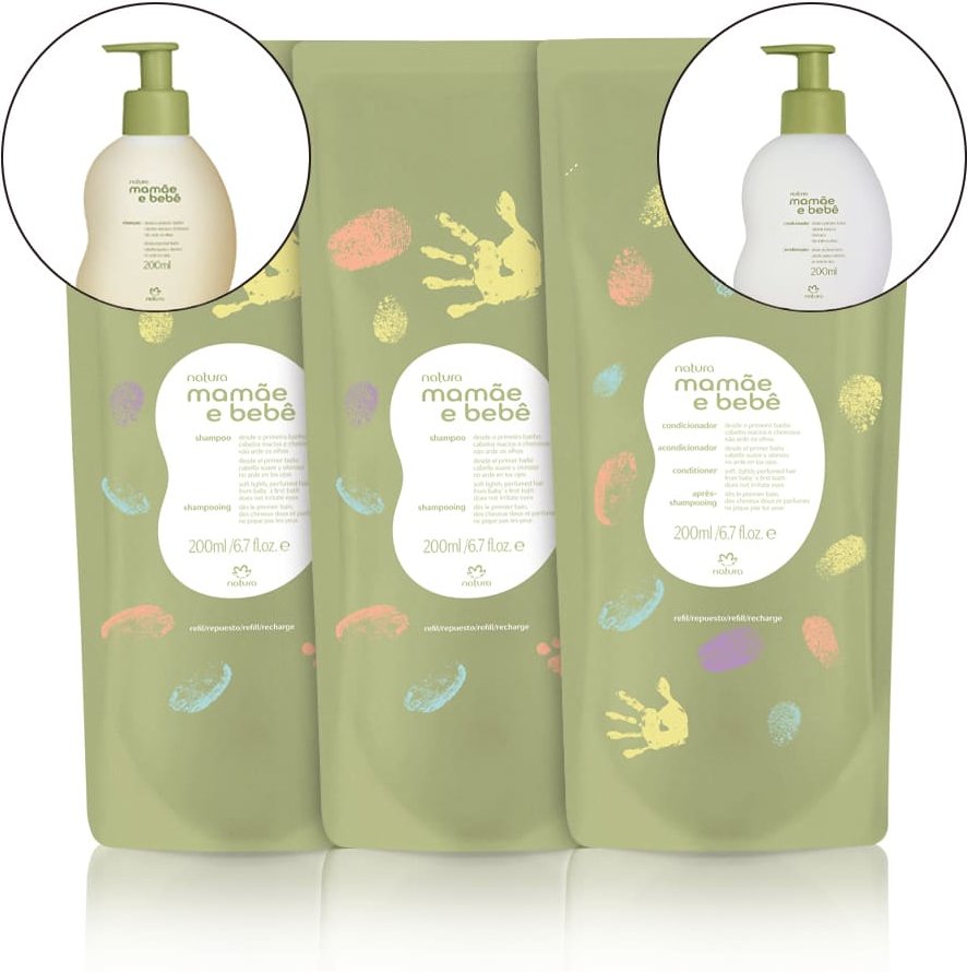 Imagem principal Kit Refis Shampoo e Condicionador Mamãe e Bebê (3 produtos) Natura BR Natura BR