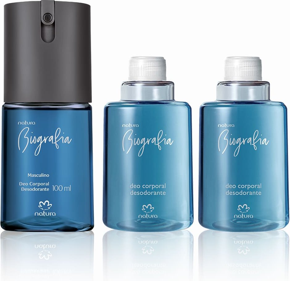Imagem principal Kit Desodorante Spray Corporal Biografia Masculino (3 produtos) Natura BR Natura BR