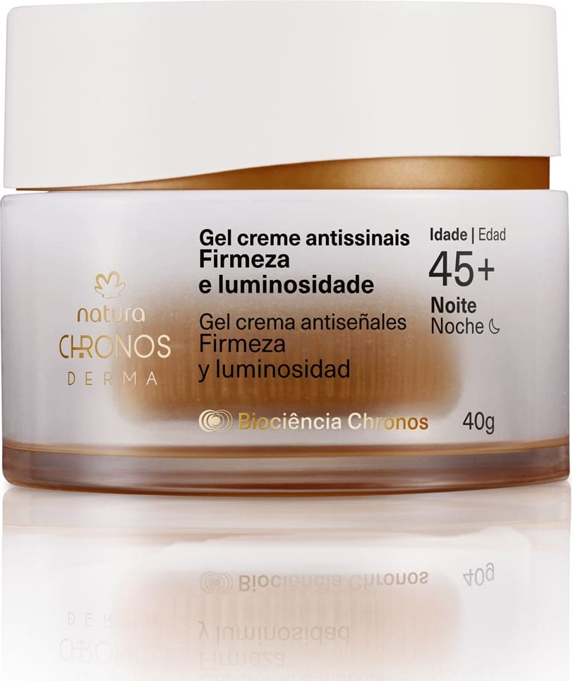 Imagem principal Gel Creme Antissinais Firmeza e Luminosidade 45+ Noite Chronos Derma Natura BR Natura BR