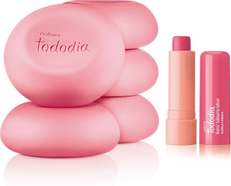 Kit Sabonete em Barra e Balm Tododia Acerola e Hibisco