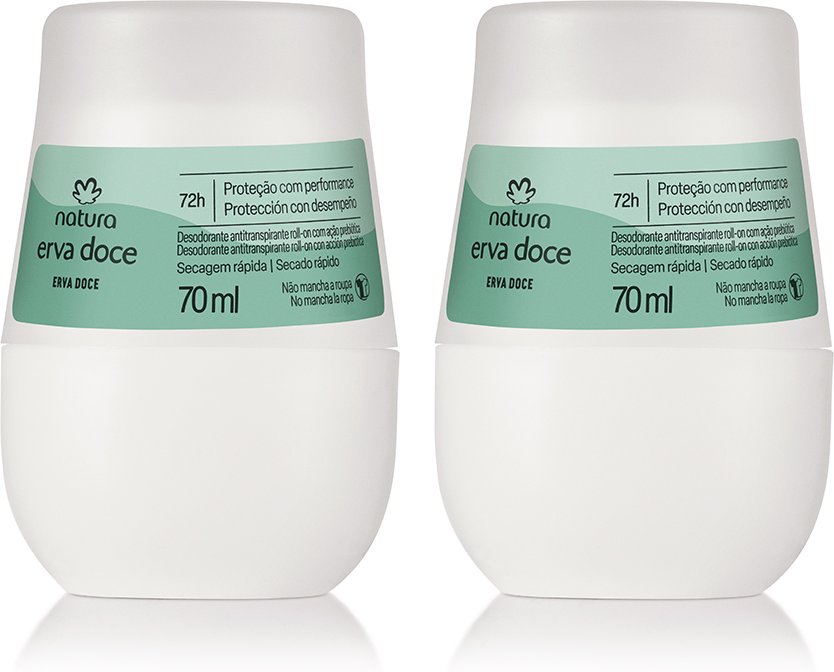 Imagem principal Kit Desodorante Antitranspirante Roll-on Erva Doce (2 unidades) Natura BR Natura BR
