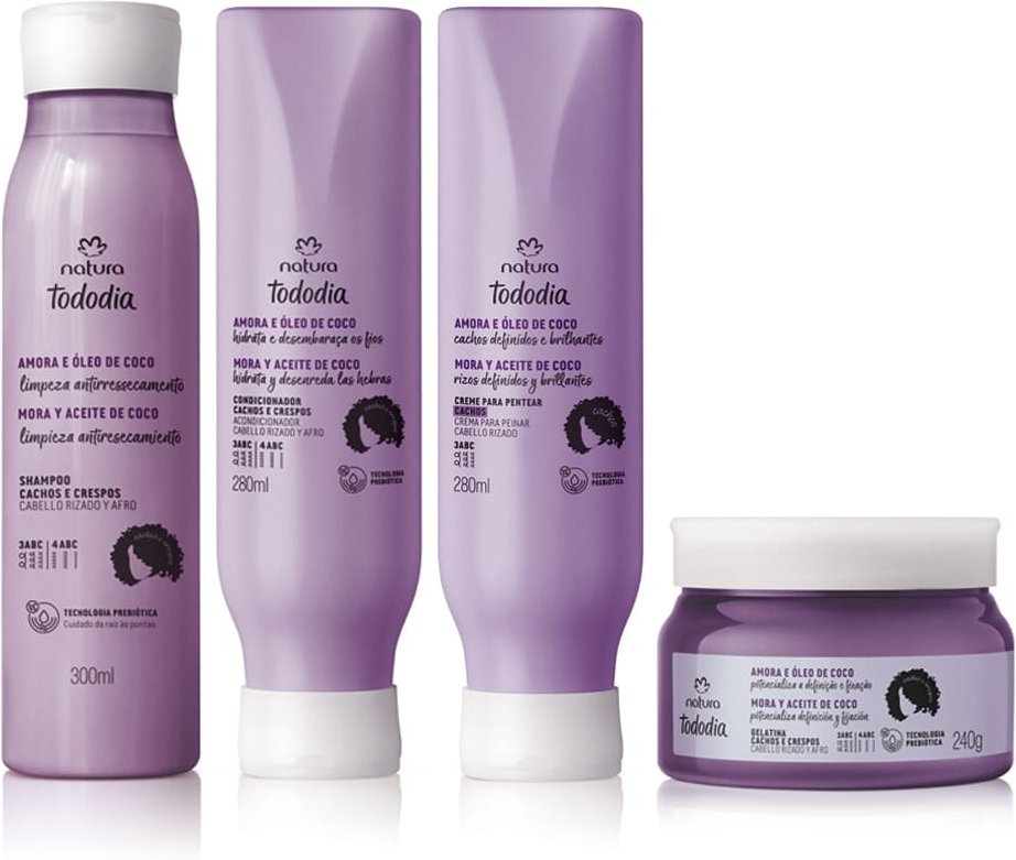 Imagem principal Kit Cachos Tododia Amora e Óleo de Coco (4 produtos) Natura BR Natura BR