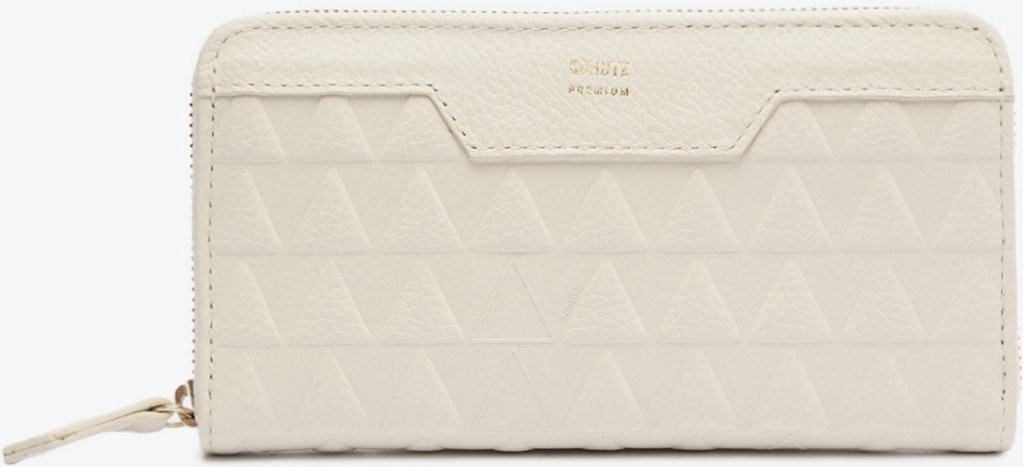 Imagem principal Carteira Grande Triangle Grained Couro Branca Schutz Branco Schutz Branco