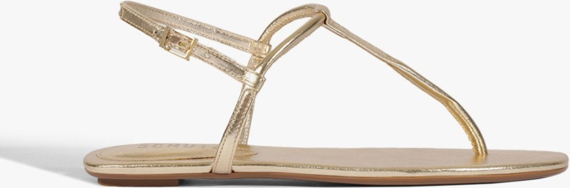 Sandália Rasteira Elsha Dourada
