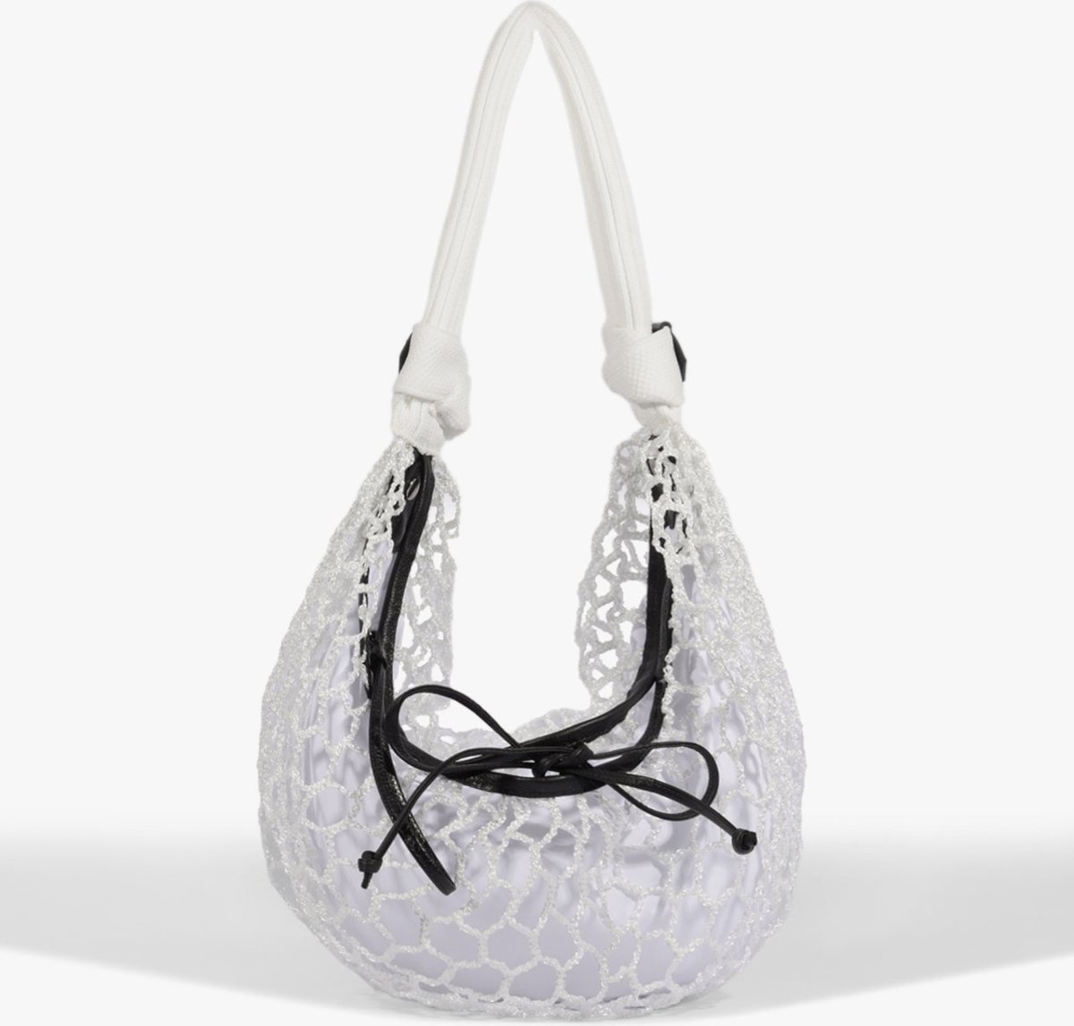 Bolsa Hobo Couro Nylon Branca | Schutz
