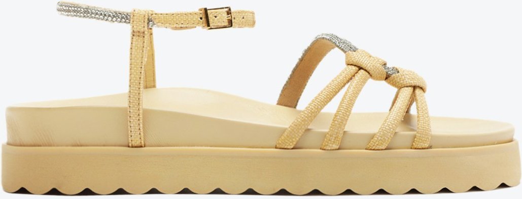 Imagem principal Sandália Papete Aylin Sporty Brilho Schutz Bege Schutz Bege