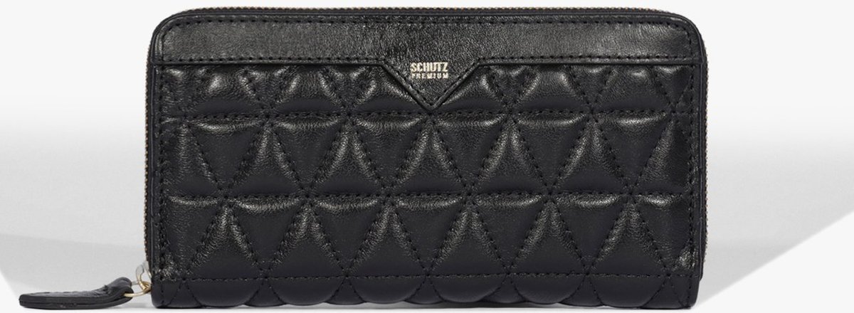 Imagem principal Carteira Grande 944 Matelassê Couro Preta Schutz Preto Schutz Preto
