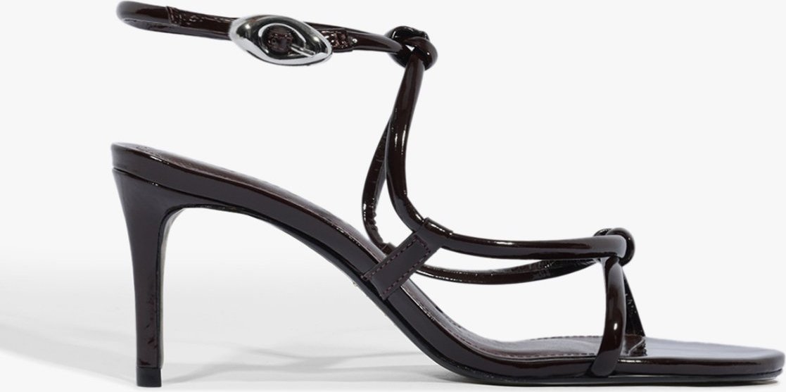 Imagem principal Sandália Salto Glam Curves Couro Schutz Marrom Marrom