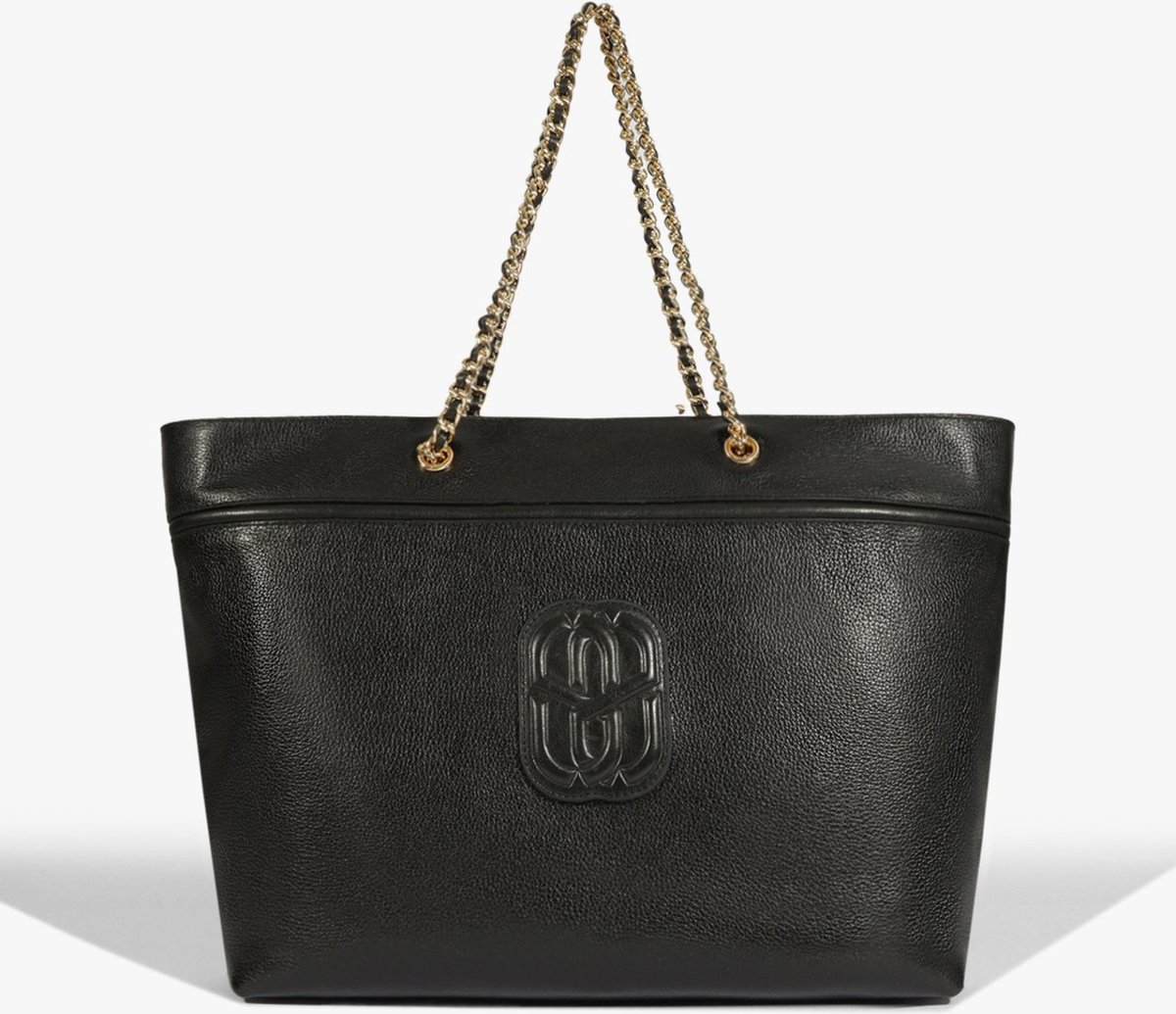 Imagem principal Bolsa Shopping Belle Couro Preta e Dourado | Schutz Schutz BR Preto Schutz BR Preto