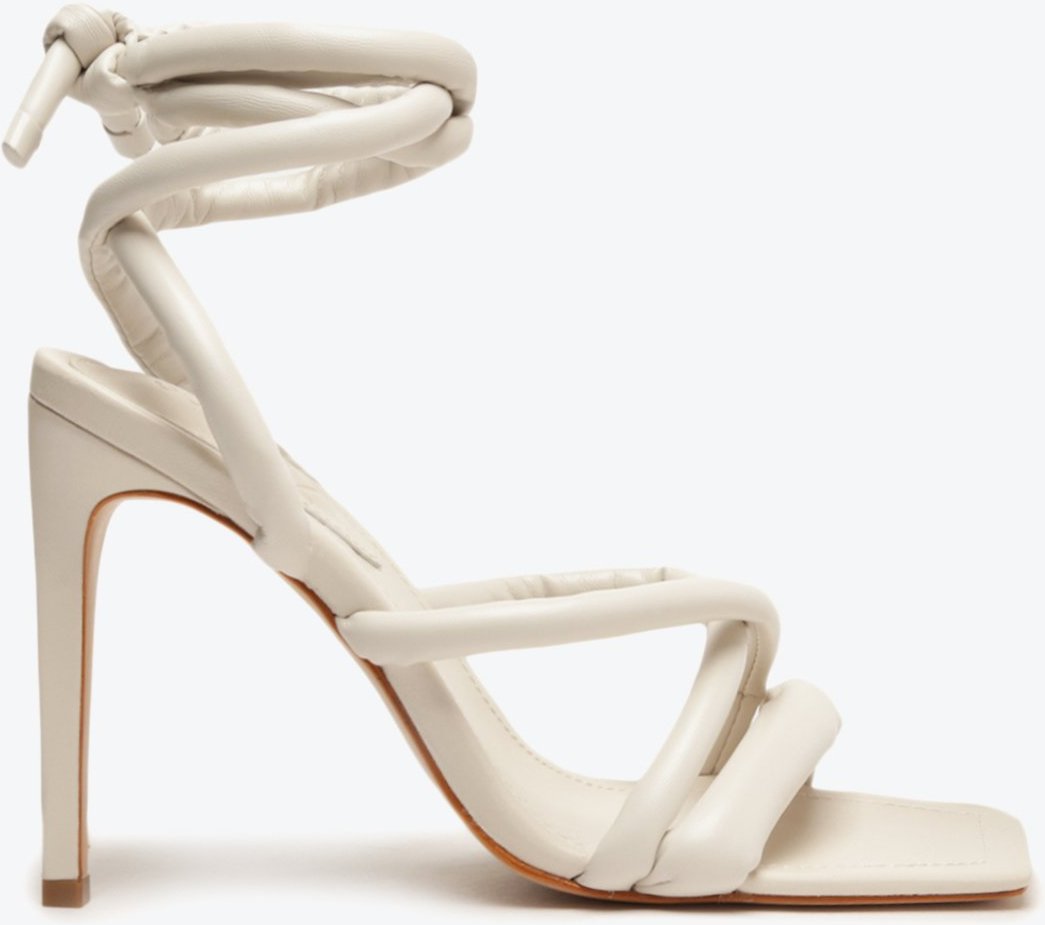 Imagem principal Sandália Salto Alto Amarração Puffy Branca Schutz Branco Schutz Branco