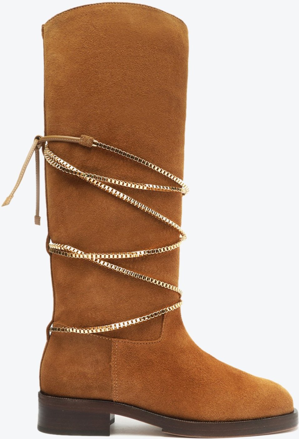 Imagem principal Bota Terrance Lace Camurça Marrom Schutz Nude Schutz Nude