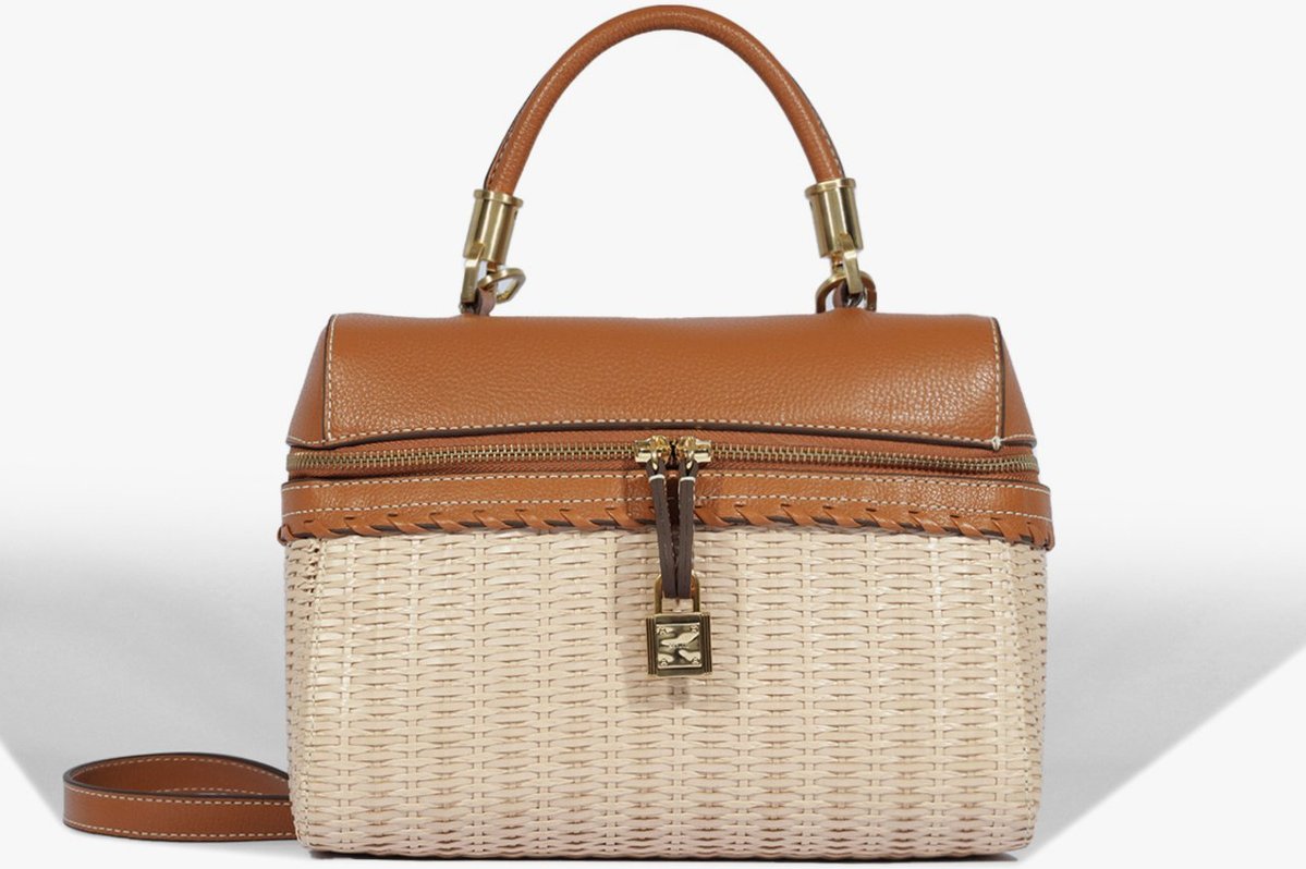 Imagem principal Bolsa Lorena Picnic Pequena Couro Bege