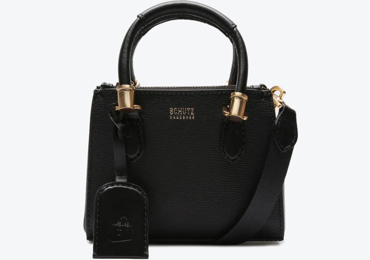 Imagem principal Bolsa Tote Baby Lorena Couro Preta Preto Preto