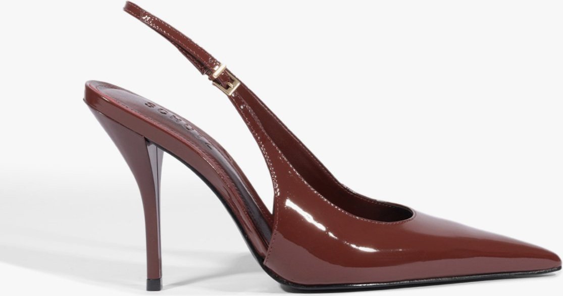 Scarpin Slingback Mid Couro Vinho | Schutz