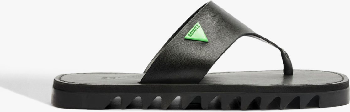 Sandália Rasteira Nappa Couro