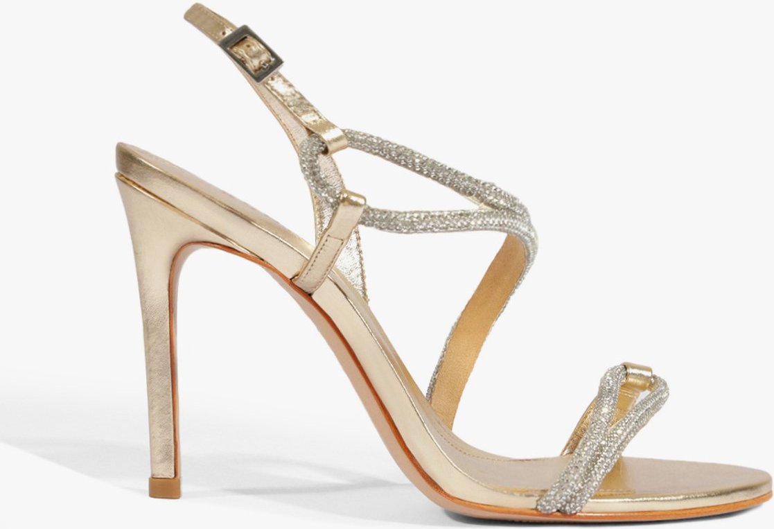 Imagem principal Sandália Glam Salto Fino Dourada | Schutz Schutz BR Dourado Schutz BR Dourado