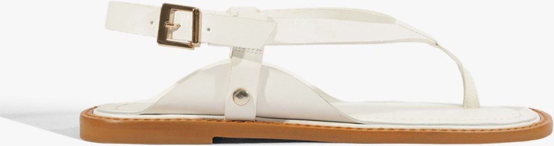 Imagem principal Sandália Rasteira Lorraine Couro Schutz Schutz BR Branco Schutz BR Branco