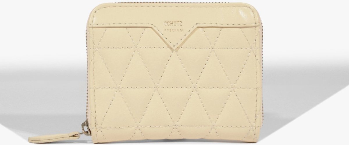 Imagem principal Carteira Pequena 944 Couro Bege | Schutz Schutz BR Unissex Schutz BR Unissex