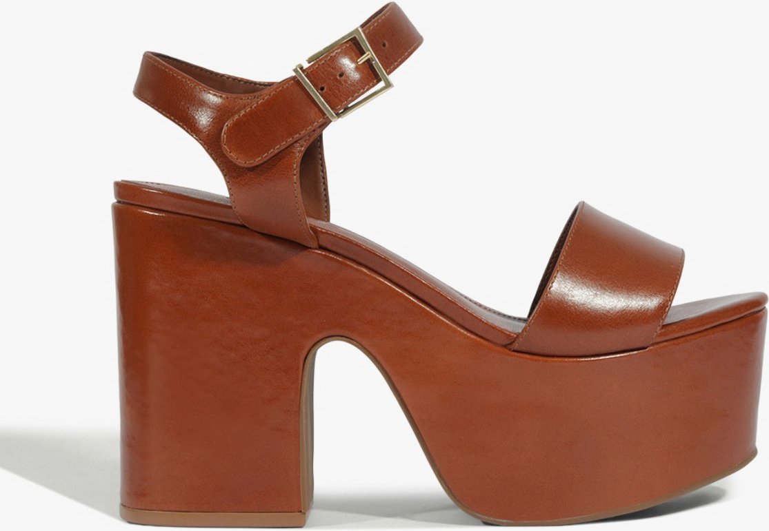 Imagem principal Sandália Plataforma Tuke Couro Schutz Schutz BR Marrom Schutz BR Marrom