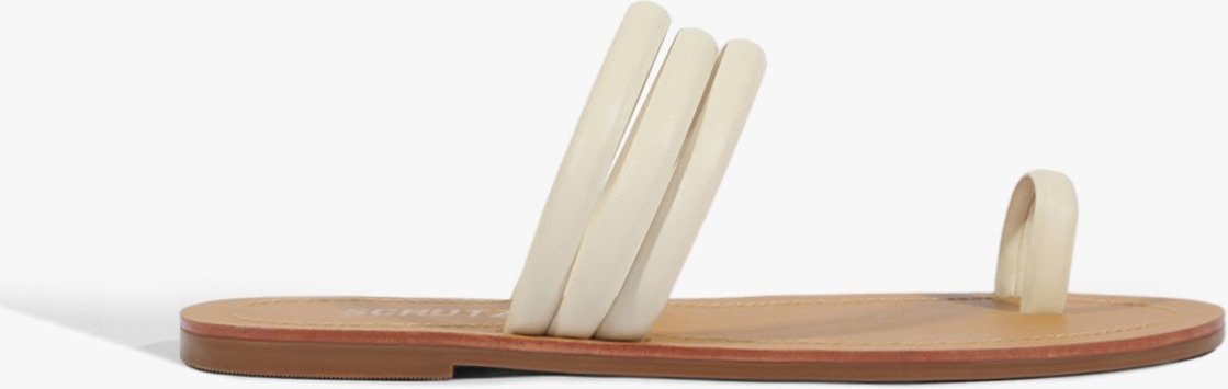 Imagem principal Sandália Rasteira Toe Ring Couro Branca | Schutz Branco Branco