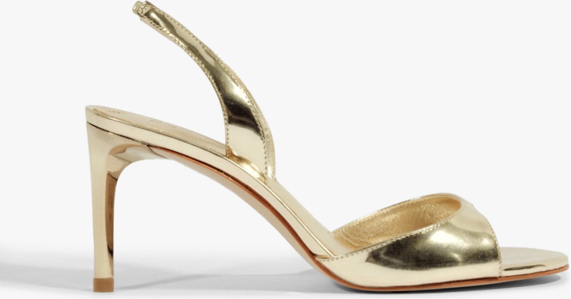 Imagem principal Sandália Scarlett Sling Mid Couro Dourada | Schutz Schutz BR Dourado Schutz BR Dourado