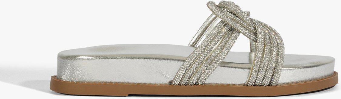 Imagem principal Sandália Papete Couro Glam Schutz Prata Schutz Prata