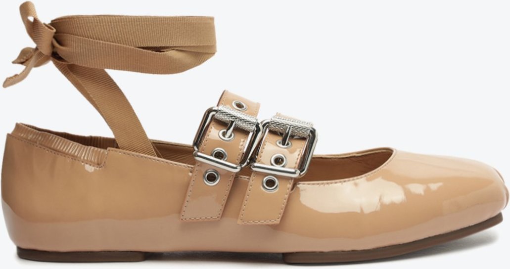 Imagem principal Sapatilha Raika Verniz Amarração Bege Schutz Nude Schutz Nude