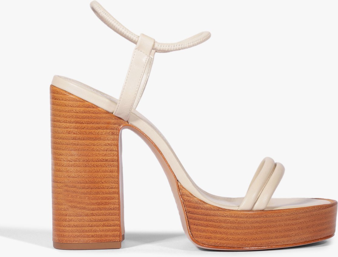 Imagem principal Sandália Plataforma Salto Alto Couro Off White Unissex Unissex