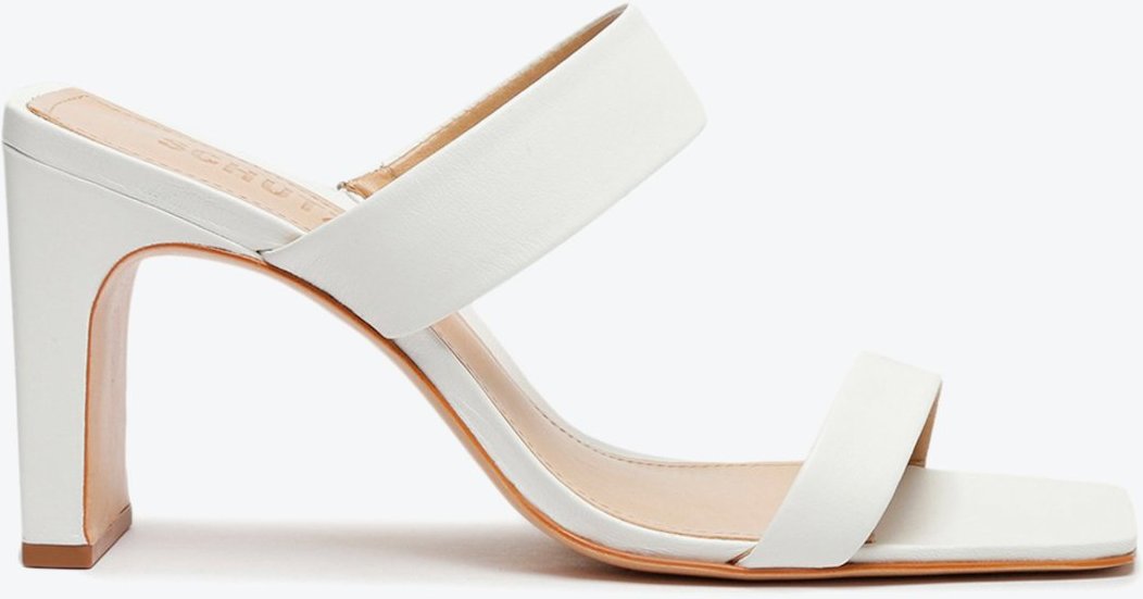 Imagem principal Sandália Mule High Salto Barra Couro Branca Schutz Branco Schutz Branco