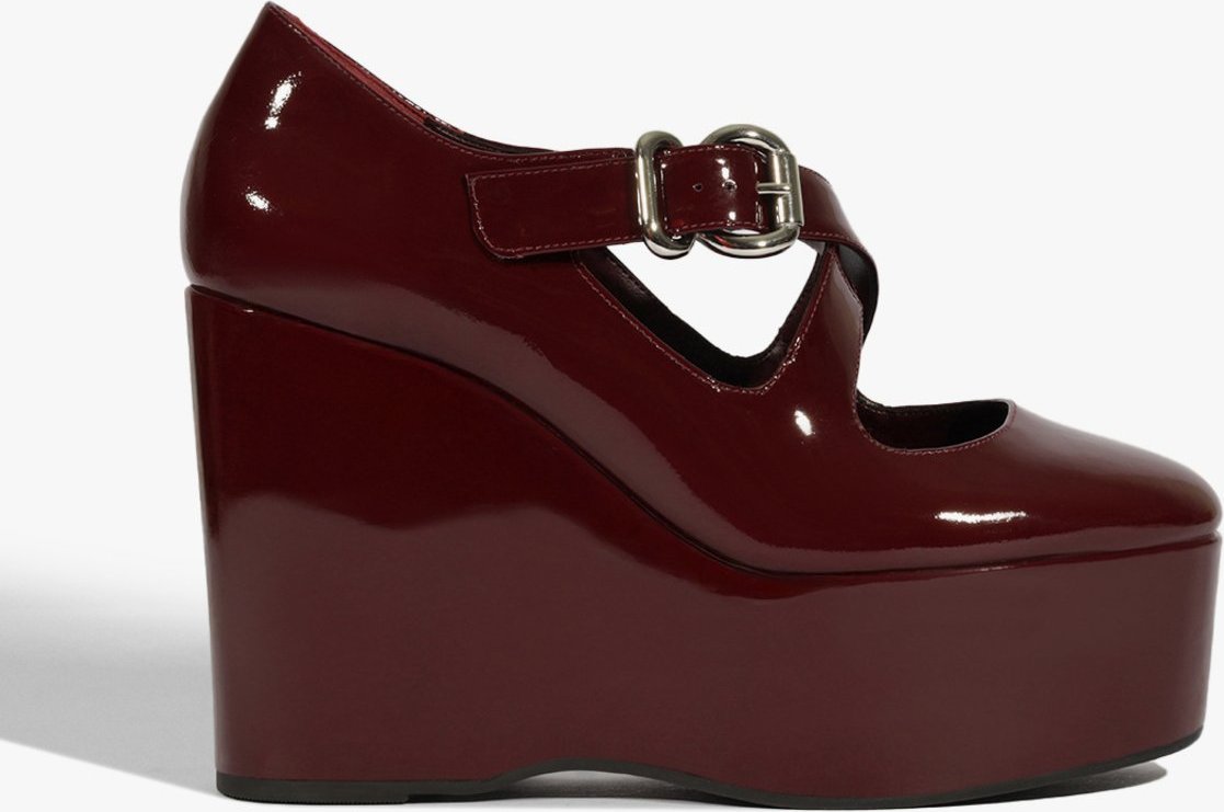 Imagem principal Scarpin Plataforma Myriam Couro Vinho | Schutz Schutz BR Vermelho Schutz BR Vermelho