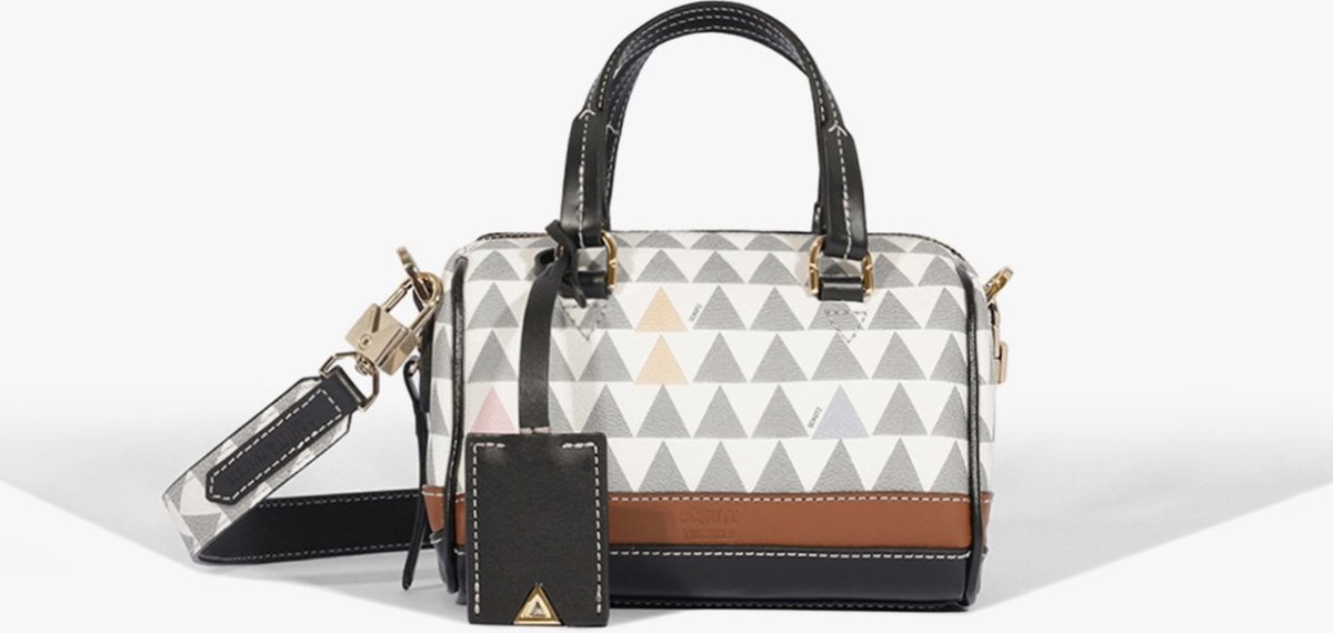 Bolsa Pequena Bowling Triangle Branca