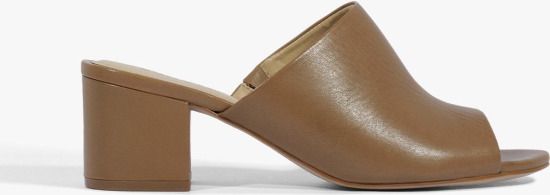 Imagem principal Sandália Mule Salto Bloco Couro Schutz Marrom Marrom