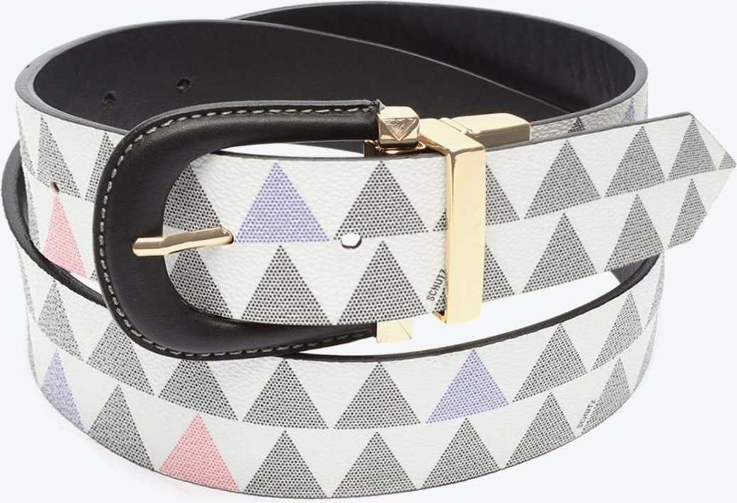 Cinto Triangle Couro Branco