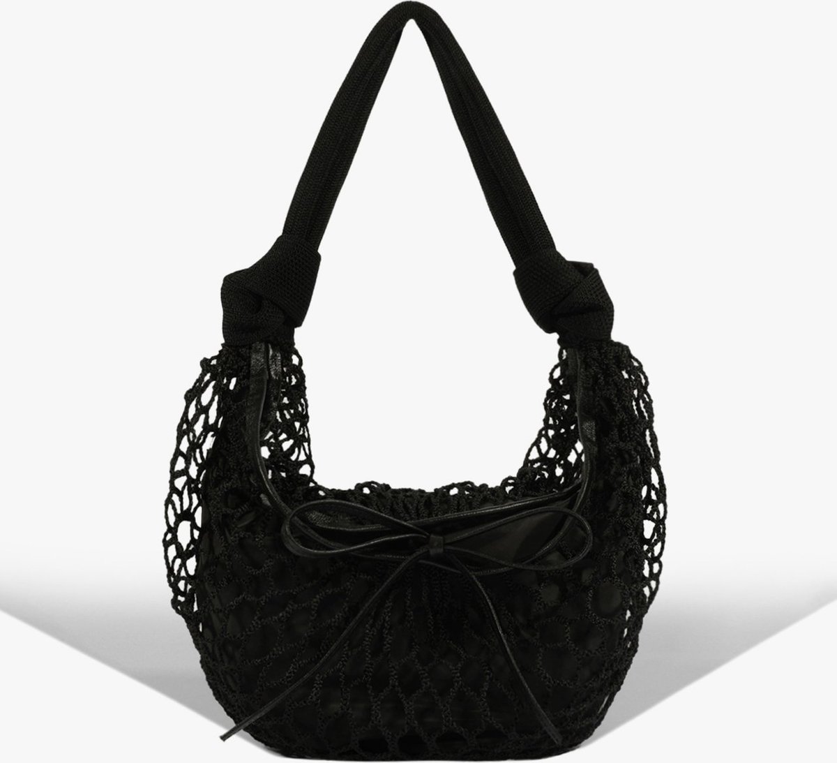 Bolsa Hobo Couro Nylon Preta | Schutz
